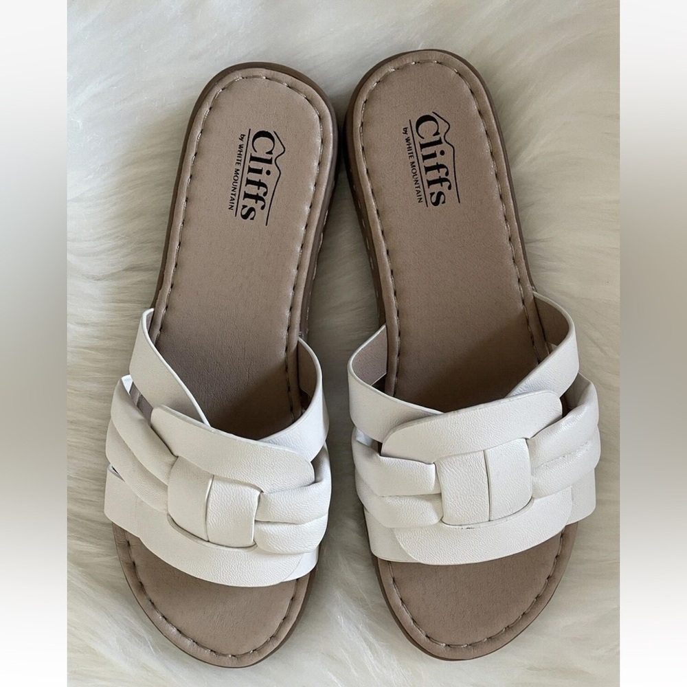 Cliffs by White Mountain Women's Cushioned Insole Slide Sandal 8.5